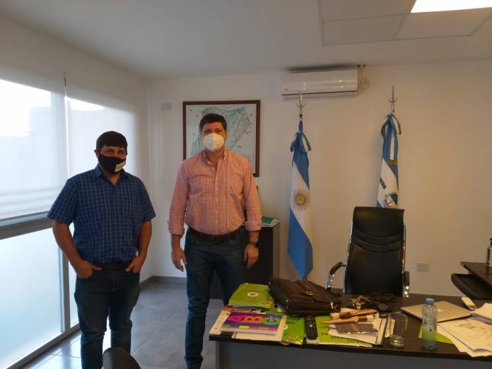 Schiavi con el presidente de CARPAL S.A, Federico Uanino