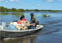 San Luis: lento descenso de las aguas del Riachuelo