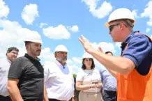 Polich y Valdés recorrieron el inicio deobras del parque solar en Santa Catalina