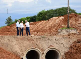 Valdés y Polich supervisaron el avance deobra de desagüe clave para el barrio Ponce