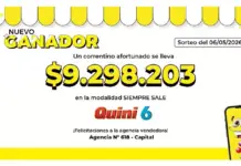 Un apostador de Capital ganó más de 9 millones de pesos en el Quini 6