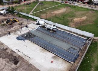 Polich constató el avance de obras en el centrode Transferencia de Residuos del barrio Pirayuí